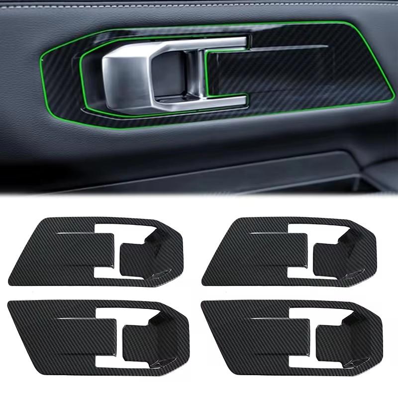 ABS Carbon Fibre For Mitsubishi Triton L200  2024 Interior Accessories Window Switch Steering wheel Gear Shift Panel cover