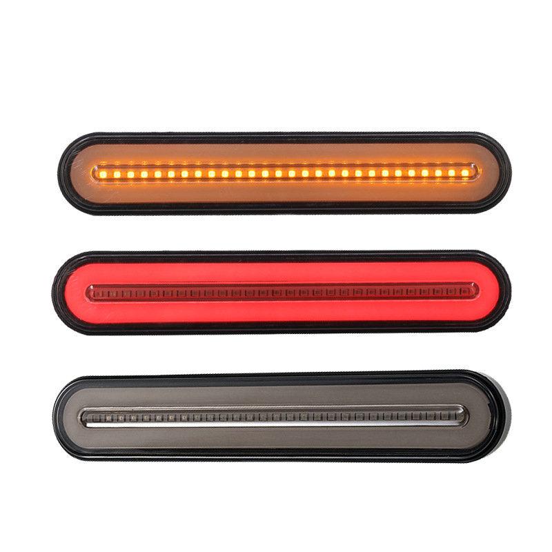 4 In 1 100LED Automobile Truck Trailer Light  Waterproof LED Red + Yellow RV Tail 3D Flowing Signal Lamp Accessories