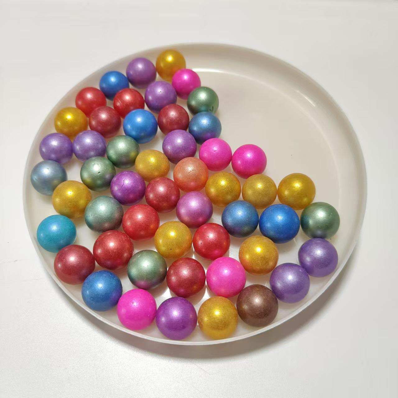16mm Colorful Glass Marbles Set: Seven-Color Dyed Beads for Games