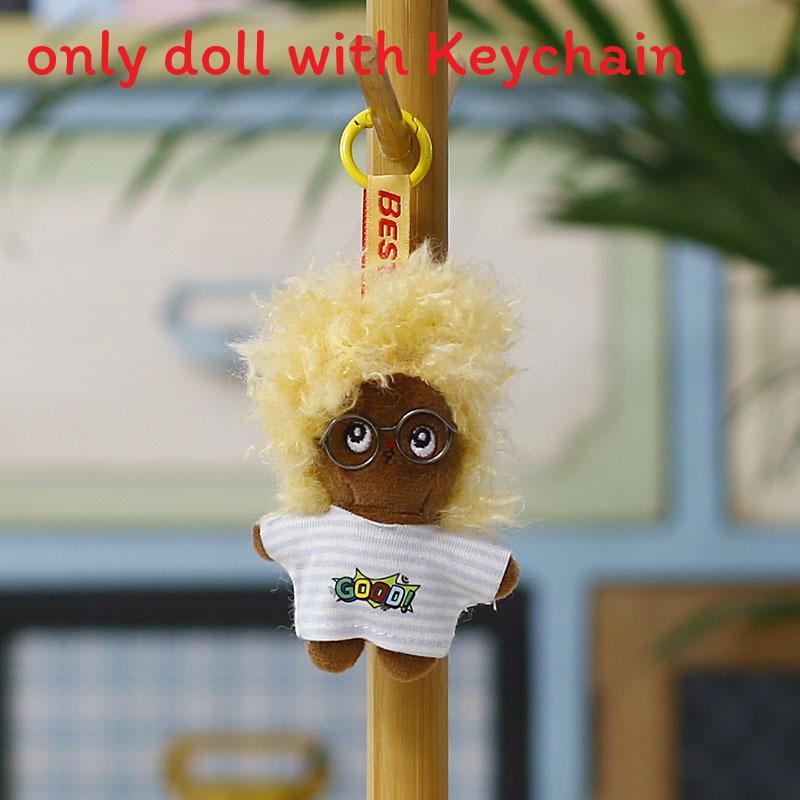 Plush Doll Keychain With Cute Cartoon Design For Backpack Decor And Accessories