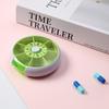 Round 7-Compartment Rotating Travel Pill Organizer