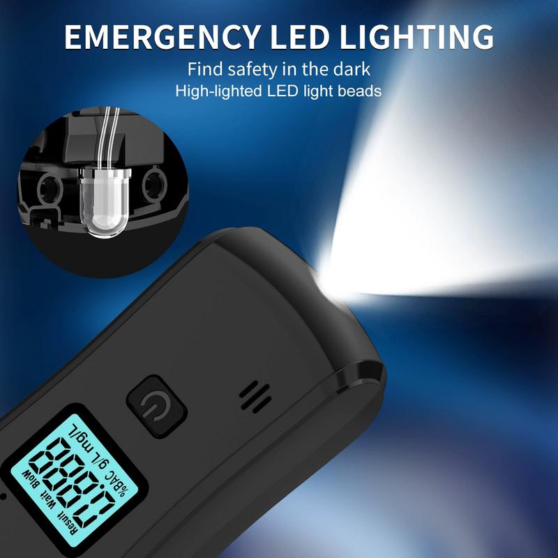 Personal Breathalyzers Drinking Alcohol Detector High-Accuracy Alcohol Tester For Personal And Professional Use With Clear