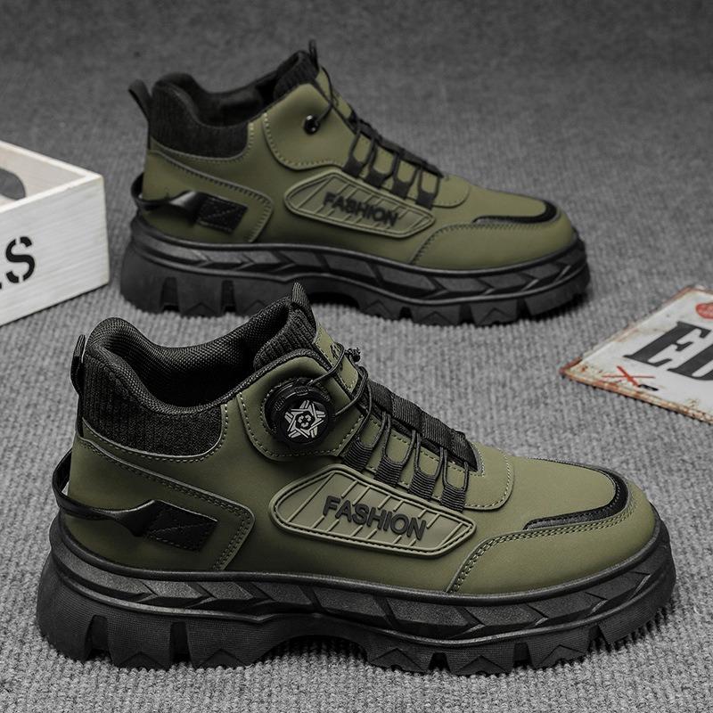 Men's Shoes Autumn New High-top Casual Sports Trendy Shoes Thick Sole Heightening Non-slip Outdoor Tooling Martin Boots