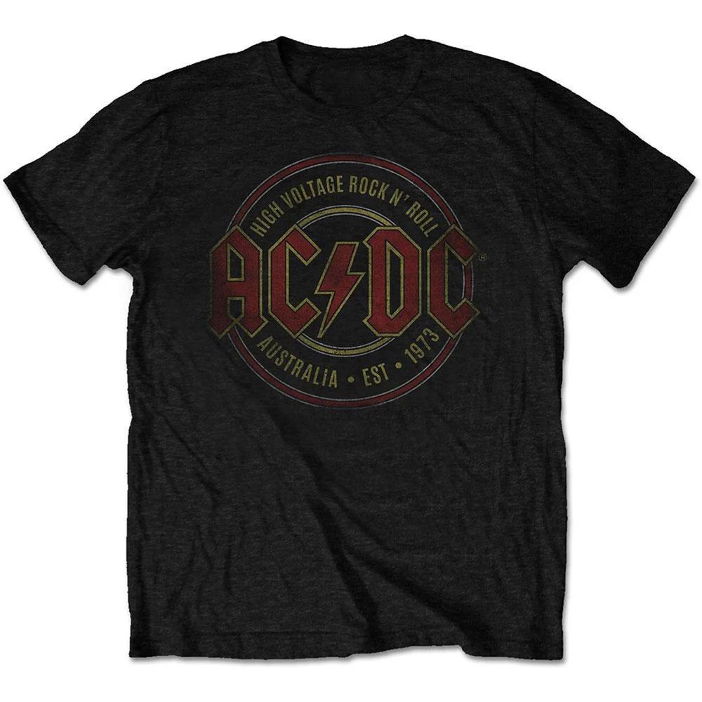 AC DC Est.1973 T-Shirt Short Sleeve Cotton Black Unisex All Size S to 5XL Unisex T-Shirt L
