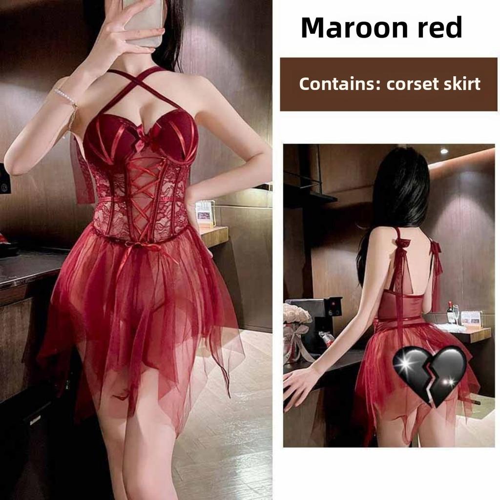 Fish Bone Sexy Lace Sling Vest with Chest Pad Tube Top Can Be Worn Outside Beautiful Back One-piece Underwear