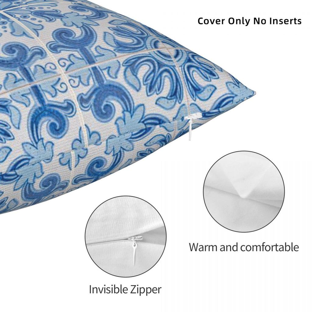 Azulejo Lisbon Azulejos Lisboa Pillowcase Cushion Comfort Throw Pillow Sofa Decorative Cushions Used Home Bedroom Living Room