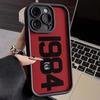 1984 Cool Simple Art Letter Phone Case Suitable for iPhone16 15 14 13 12 11Pro/ Max/Plus Shock-proof Back Cover Anti-fingerprint