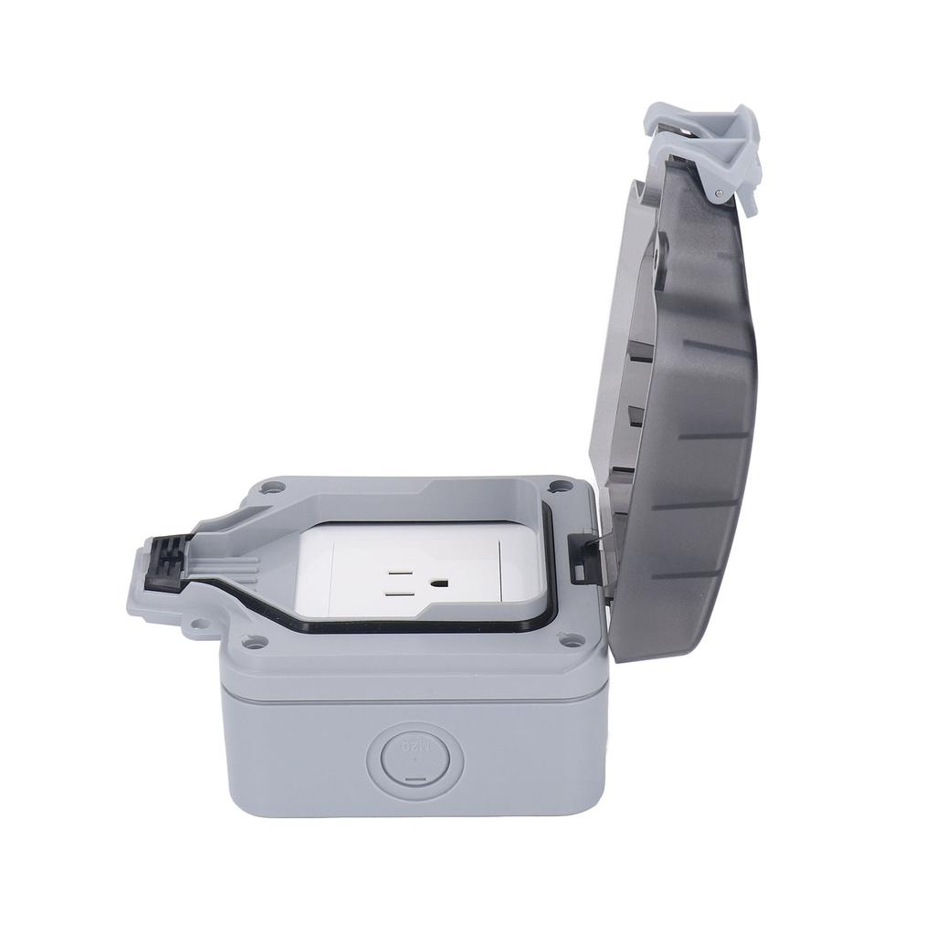 Cutie de priză în aer liber IP66 Întrerupător impermeabil Priză de curent PC Carcasă ignifugă Standard SUA 110V