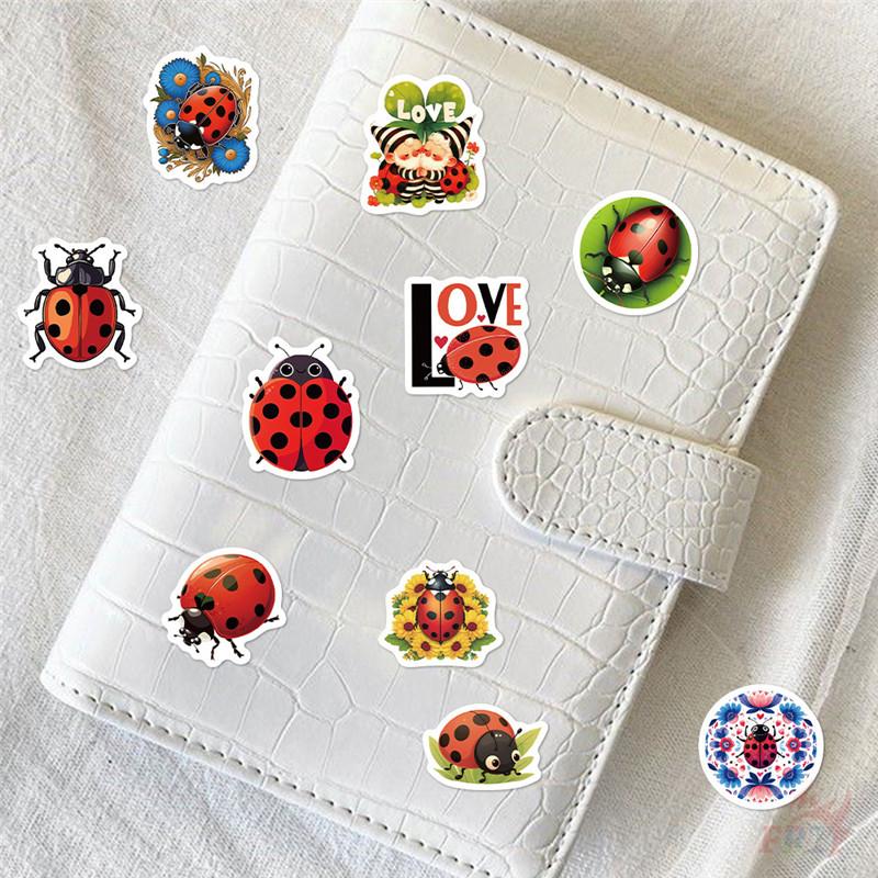 500Pcs/Roll Q Ladybugs Kids Rewards Stickers - DIY Scrapbooks Album Decor Sealing Label Decals
