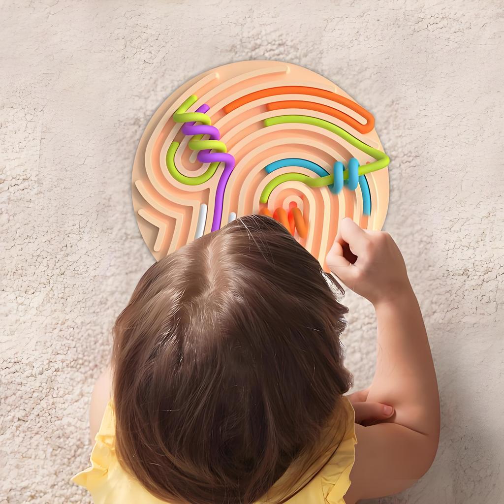 Tactile Sensory Board - 6-Texture Fidget Toy BPA-Free Silicone (OT Approved for Kids/Classroom)