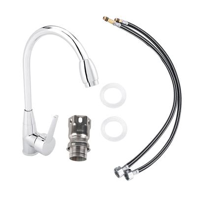 Sturdy Abrasionresistant Durable Standing Rotated Mix Tap Faucet In Kitchen (With Pipe )