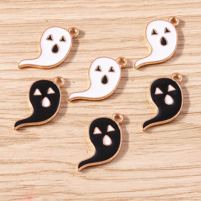 10 Buc/Set Email Halloween Fantomă Liliac Farmece Pandantive Pentru Confecționarea Bijuteriilor Cercei Coliere Brățară Consumabile Artizanale DIY