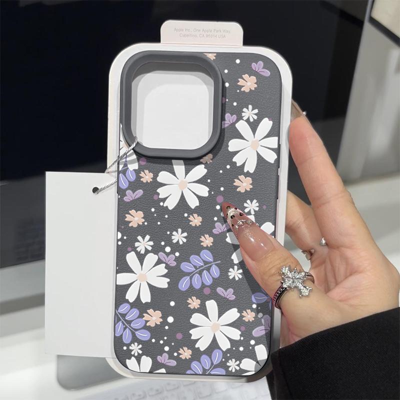 Etui ze wzorem kwiatów na iPhone 16 Pro Max 15 14 13 12 11 Wstrząsoodporne Smukłe Miękkie Silikonowe Etui Cover