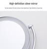 Wall-Mounted LED Touch Makeup Mirror with Recessed Wiring, Telescopic Fold, for Hotel Bathrooms