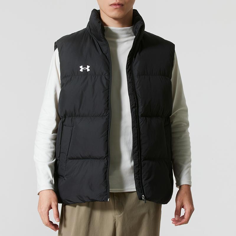 Under Armour Lightweight Warm Stand Collar Water-Resistant Vest Unisex Vests White 25600803-001