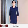 Women's Summer Professional Dress for Hotel Reception, Sales, Office, Jewelry Store, or Beautician Uniform