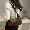 Stylish Retro French Design Underarm Bag For Winter With Soft Pu Material And Multiple Colors