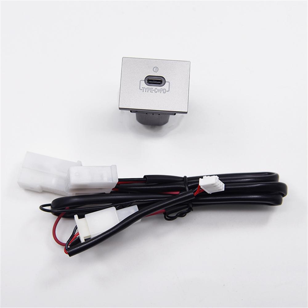 USB-C PD Port Car Charger Socket Charging Power Adapter Fit For Ford Focus MK2 0