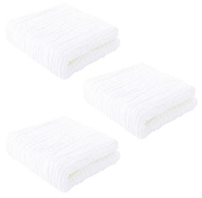 MOMSMENU Gauze Baby Bath Instant Perfect for Nursery Baby Shower Set of White 6-Layer Blanket, Towel, Swaddle, 100% Cotton, Fluffy, Absorbent, Drying,