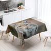 Tiger Lion Jungle Animal Tablecloth Outdoor Camping  Party Restaurant Table Decoration Waterproof Kitchen Home Decor