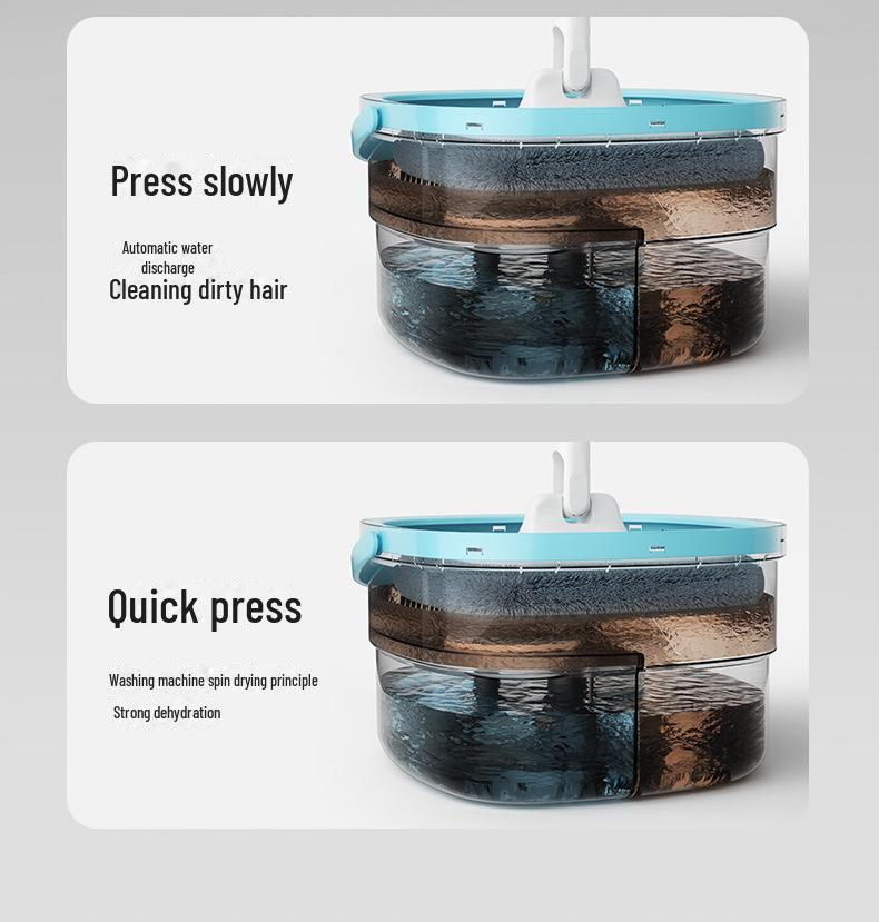 Hands-Free Automatic Rotating Mop with Spin-Dry Bucket for Effortless Cleaning