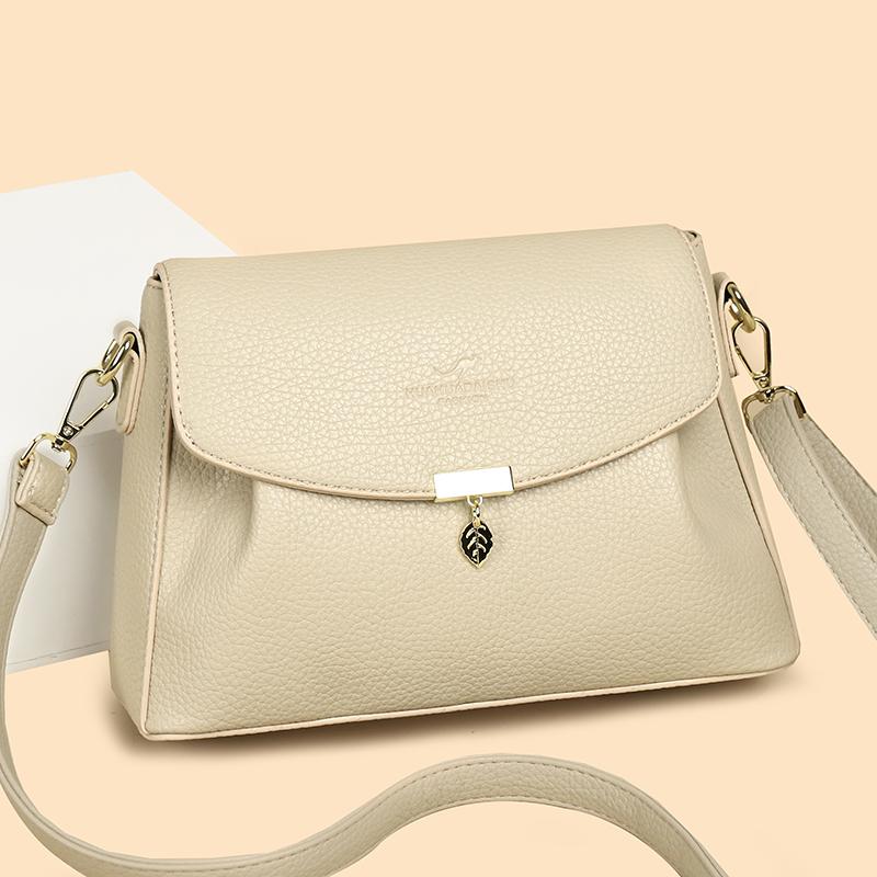 PU Muttertasche Schultertasche Umhängetasche Kleine quadratische Tasche Vintage Pendler Handtasche für Damen