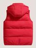 Herren Kapuzenweste Jacke, Baumwolle, Schwarz, Rot, Größen 0XL-5XL