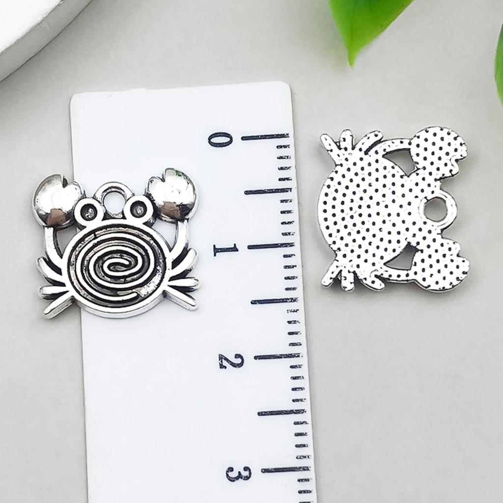 Antique Silver Ocean Starfish, Seahorse & Shark Pendant Charm for DIY Jewelry