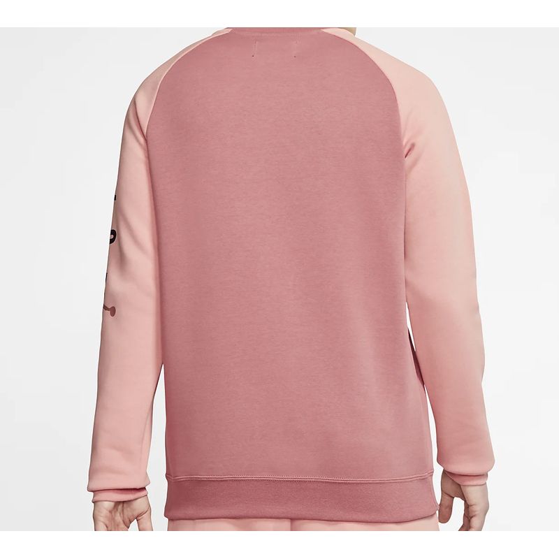 Air Jordan Sport DNA Embroidered Patch Fleece-Lined Knit Sweatshirt Men Tops Quartz-Pink CT6304-689