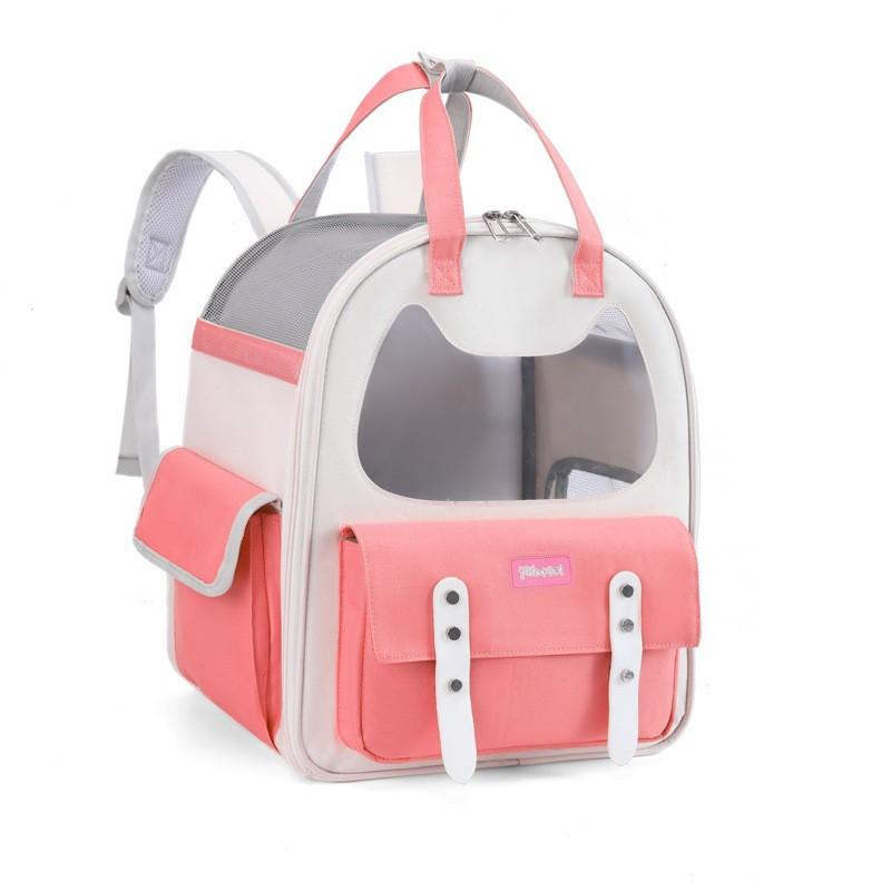 Dual-Shoulder Pet Carrier Backpack Cats Small Dogs - Durable Oxford Fabric With Grip Handle 13L Capacity 5-7kg Weight