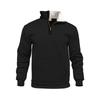 Men's Waffle Weave Autumn Casual Outdoor High-Neck Half-Zip Pocket Pullover Long-Sleeved Sweatshirt