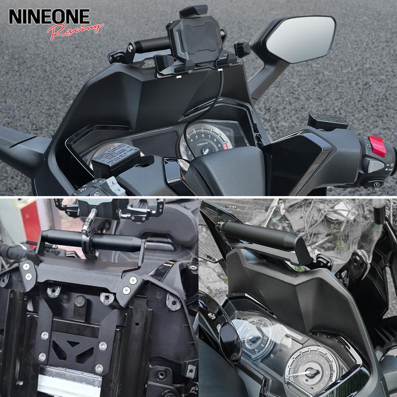 Para Honda Forza350 Forza 350 NSS350 NSS 350 2021-2025 Soporte de Navegación para Motocicleta Soporte para Teléfono GPS Adaptador Soporte Acero al Carbono