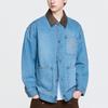 MLB New York Yankees Pocket Point Collar Single-Breasted Loose Long Sleeve Denim Jacket Unisex Jacket 3ADKV0261-50INS