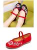 Old Beijing Women's Embroidered Cloth Shoes, Non-Slip Flat Hanfu Style with Beef Tendon Sole