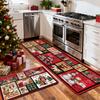 Christmas Kitchen Carpet Set - Non-Slip Christmas Kitchen Decorative Pads - Doorway Path Tiling For Home Decoration