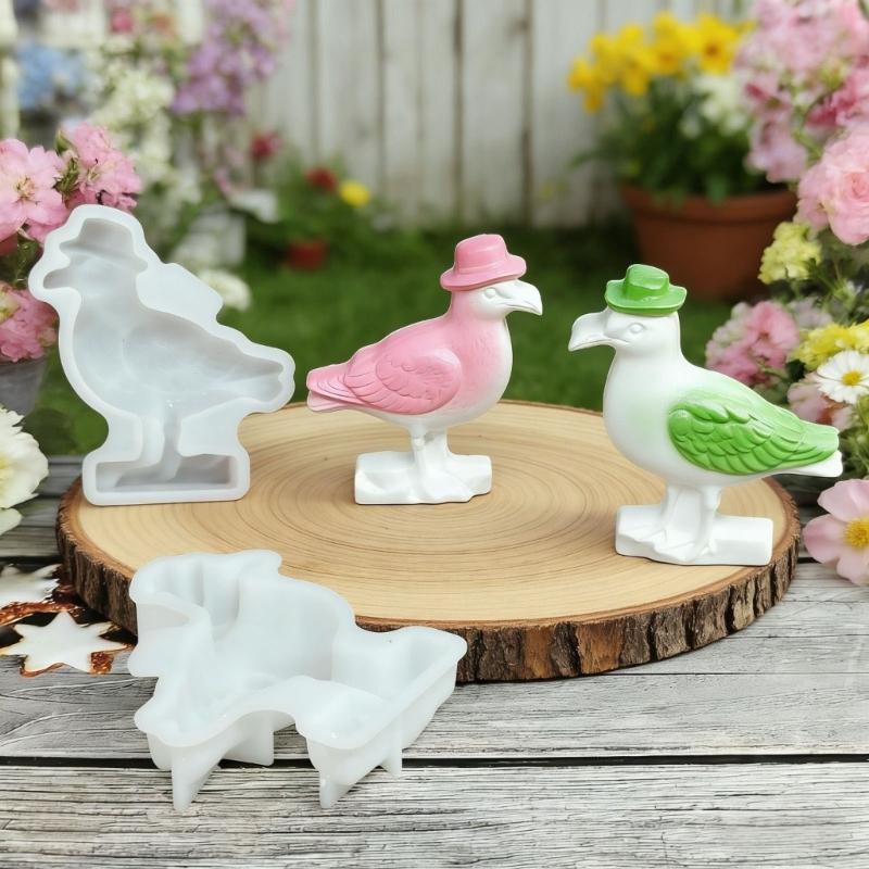 2Pcs Bird Silicone Molds Food Grade Silicone Mould for Resin Casting Handmade Soap Making Candle Gypsum Ornament