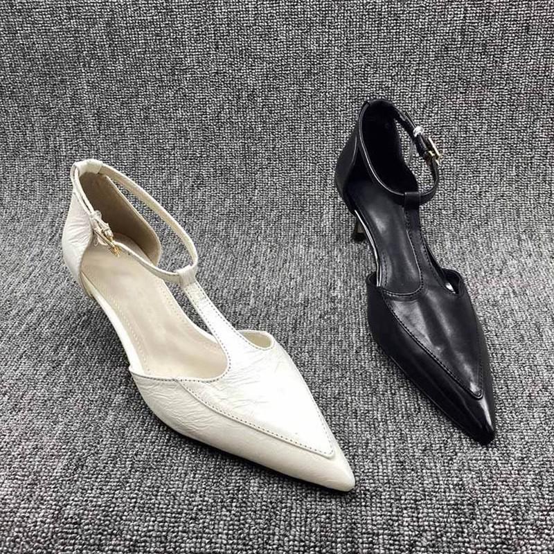 Women's Thin Heel Shoes Spring New Pointed Head Shallow Mouth Line with Soft Soles Non-slip Low-top Shoes
