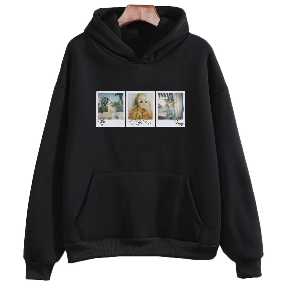 Mikina s kapucí Freya Skye Polaroid Graphic Print Hoody Pánská Dámská Streetwear Hip Hop Harajuku Y2K Móda Pulovr Volná Ležérní Oversized Dlouhý rukáv