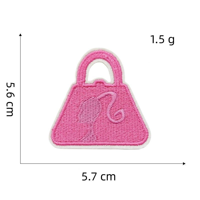 Pink Cartoon Girl Cloth Sticker Doll Computer Embroidery Label Clothing Accessories Cloth Embroidery Hole Patch