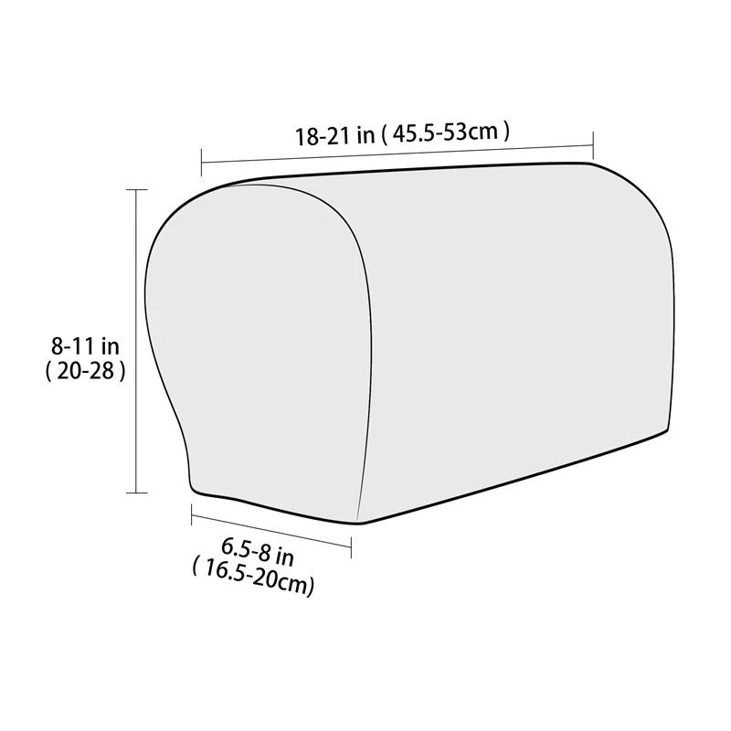 2pcs Solid Color Armchair Covers Non-Slip Anti-dust Sofa Armrest Protector Soft Velvet Couch Arm Rest Covers Furniture Protector