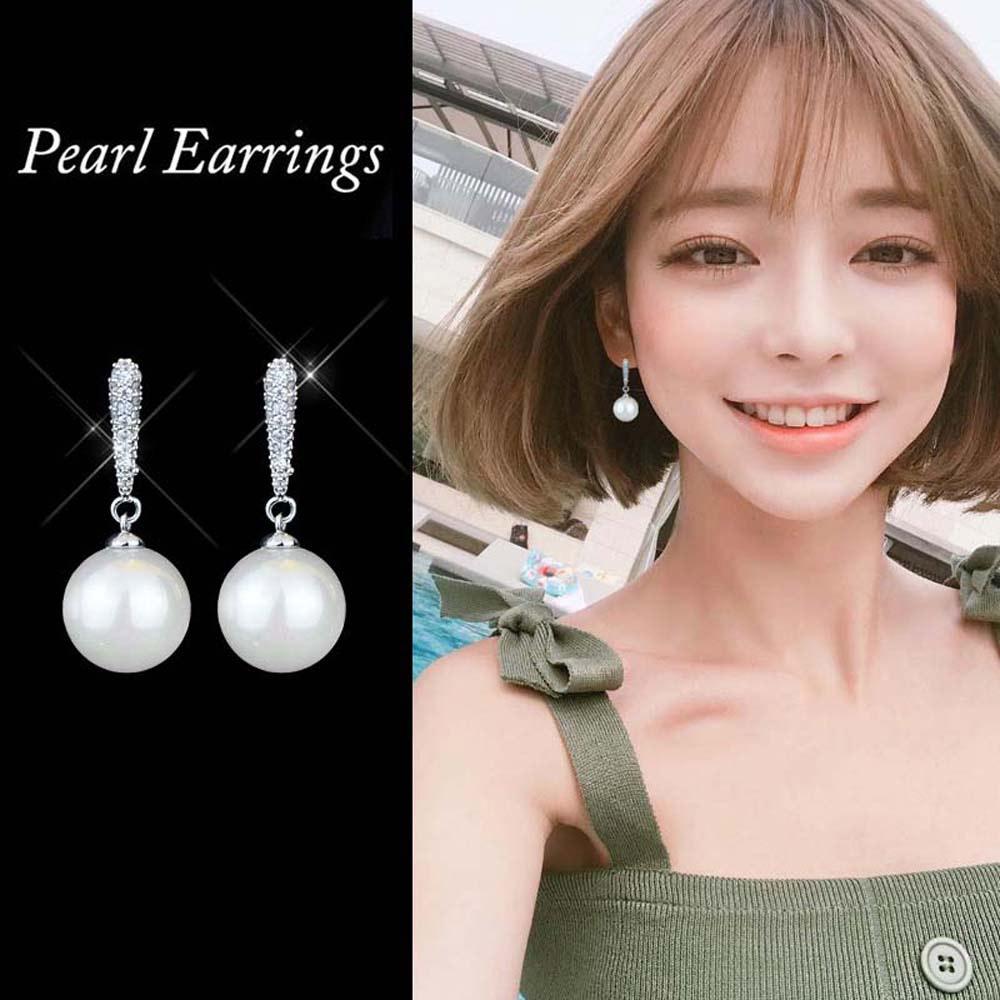 

Lady Women S925 Silver Gifts Elegant Drop Earrings Jewelry Fashion Ear Studs