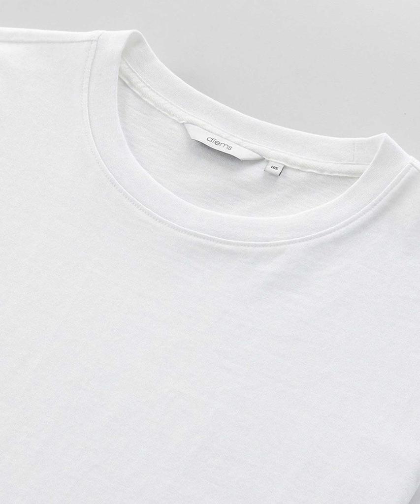 STCO Diems Cotton Basic Round Long Sleeve T-Shirt_White (Regular Fit)_Dtsvz04Csw