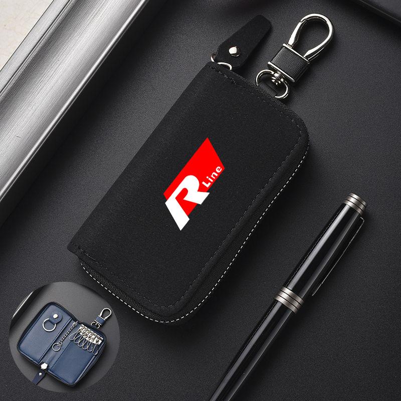 Suede Car Key Storage Bag Portable Card Coin Wallet Keychain For Volkswagen VW Golf Tiguan Jetta Passat Polo Touran GTD Scirocco zr4