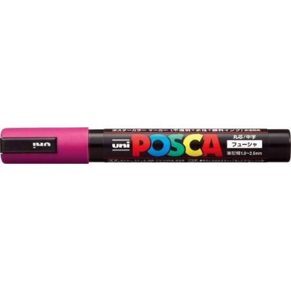 

Mitsubishi Pencil Posca Средний наконечник, PC-5M Фуксия, PC5M.11 (Пакет 10)