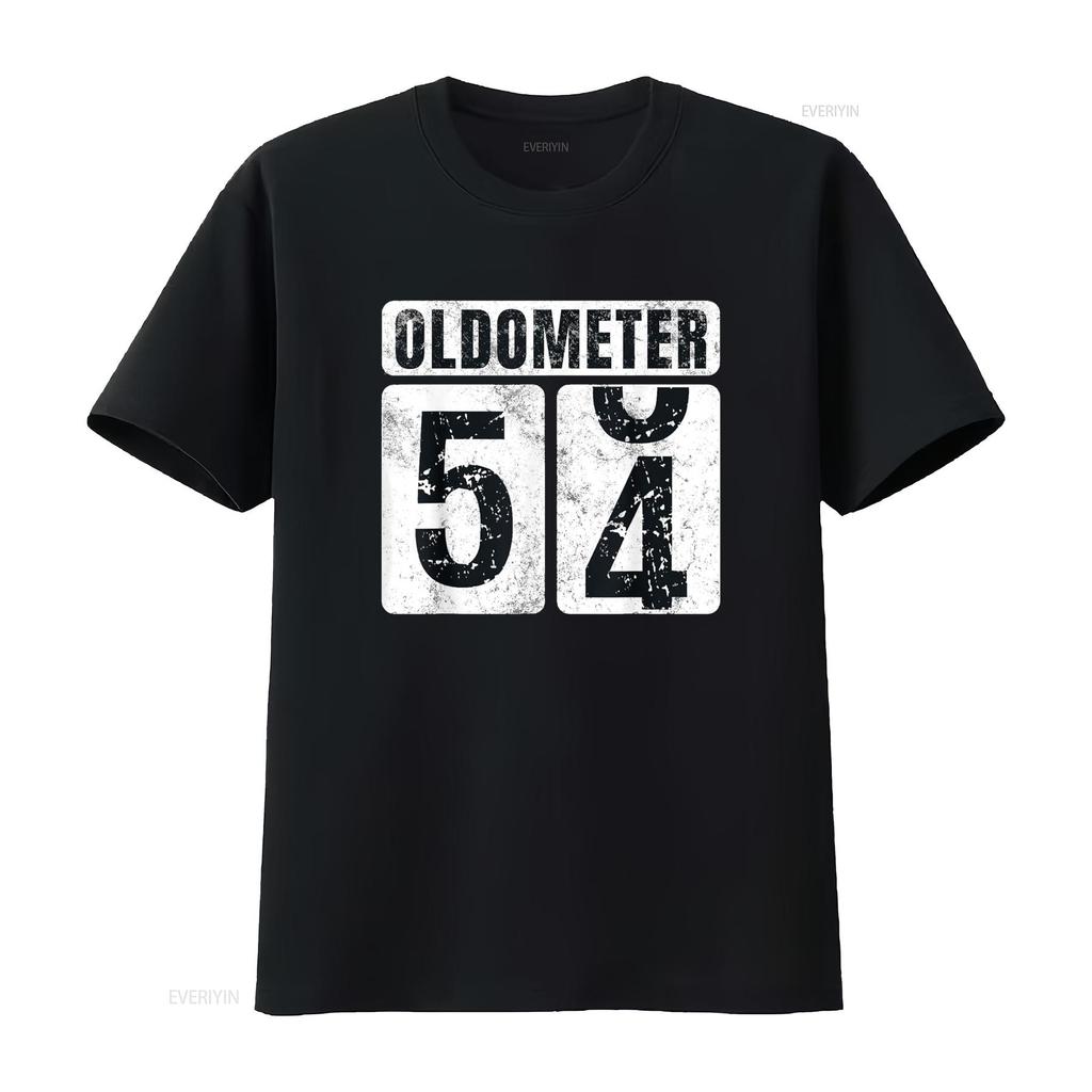 Oldometer 54 T Shirt Vintage Funny 54th Birthday Idea vintage Washed graphic homme designer clothes Casual Stretched Breathable