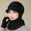Middle-aged and Elderly Hats Rabbit Fur Knitted Wool Hats Women's Autumn and Winter Warm Mother Hats Winter