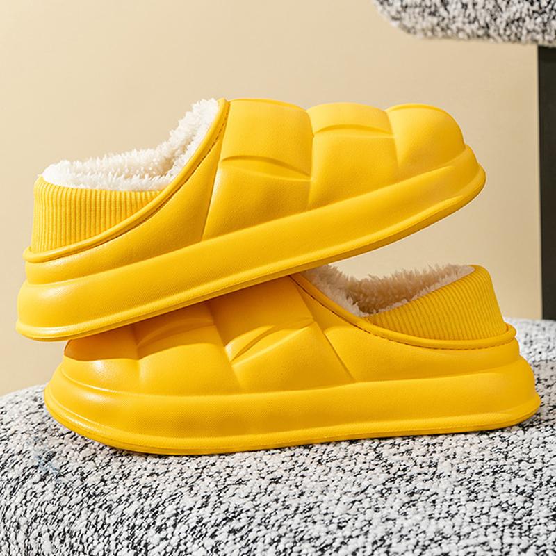 Fashion Thickened Short Plush Women's Boots Eva Waterproof Non-Slip Snow Boots Comfortable Soft-Soled Solid Color Womens Home Shoes