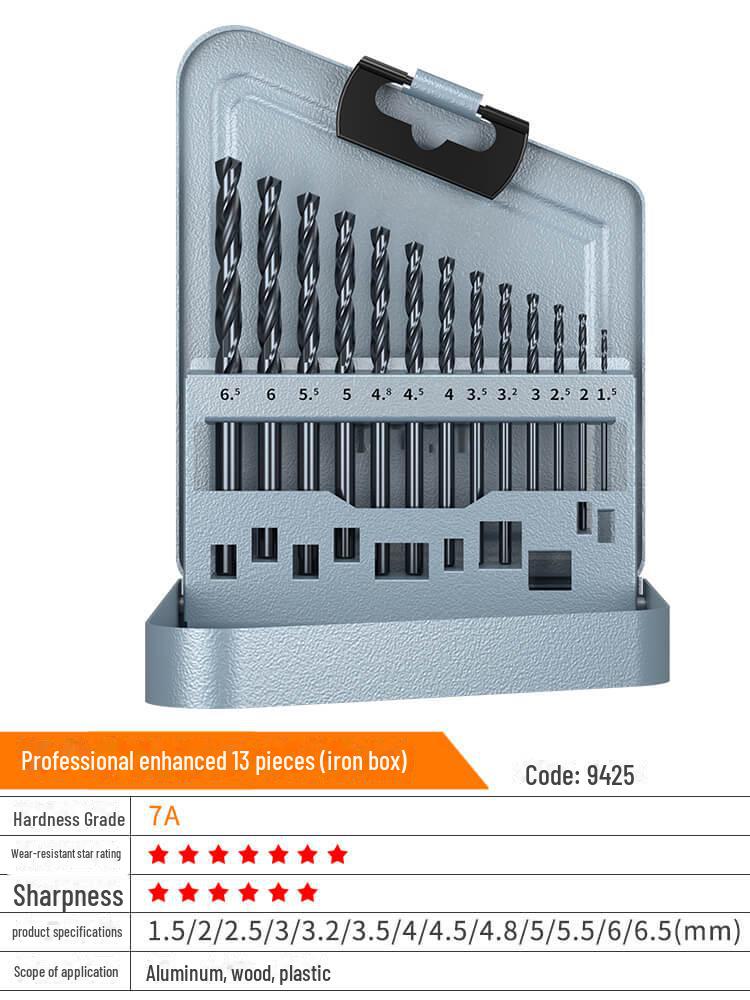 Huhao Cobalt Alloy Twist Drill Bit Set for Electric Hammer and Stainless Steel.