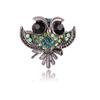 Charming Owl Rhinestone Brooch: Versatile Animal Corsage for Clothing and Bags