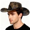 Fashion new snake pattern top hat TEMU hot-selling western cowboy hat personalized jazz hat